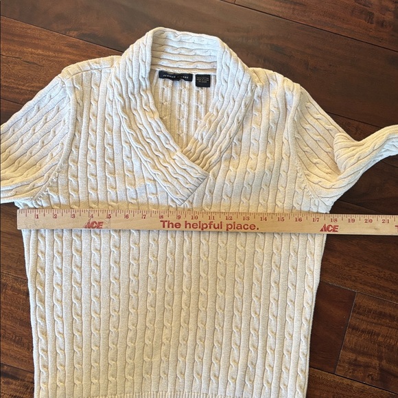 Jeanne Pierre | women’s Cream Cable Knit cotton Sweater - Picture 6 of 8